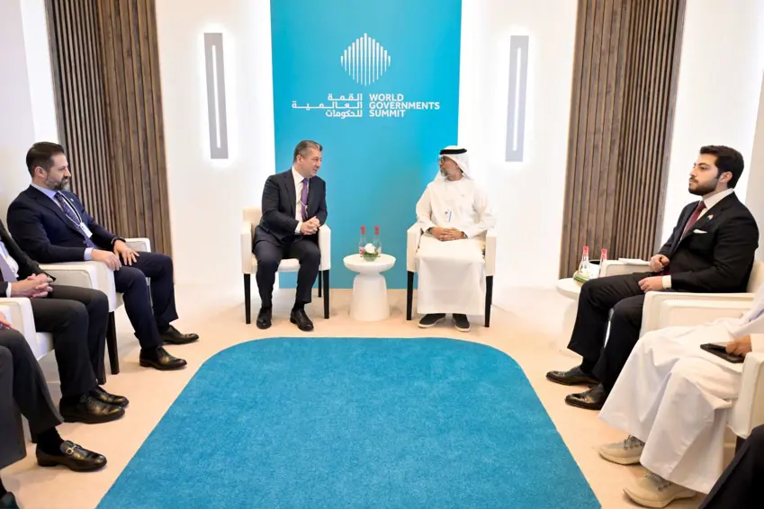 Mesrur Barzani, BAE Enerji ve Altyapi Bakani  ile görüstü