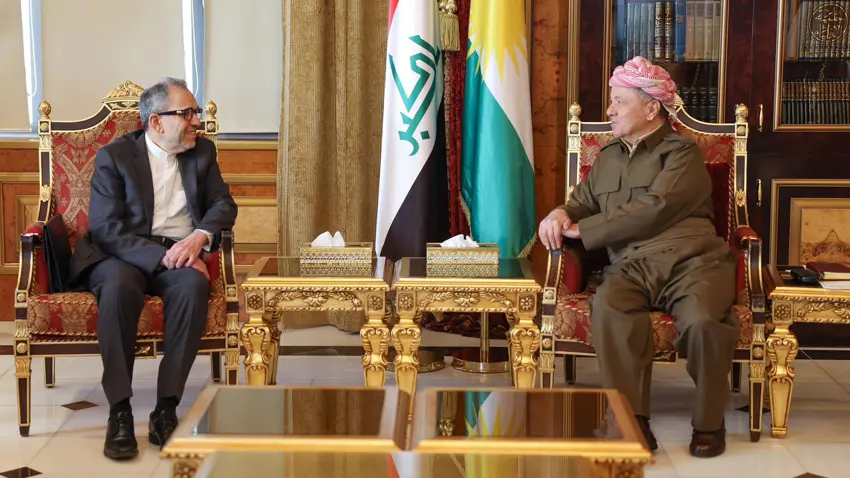 Serok Barzanî bi Cîgirê Wezîrê Îranê re civiya: Divê pêwendî li ser bingeheke hevbes bin