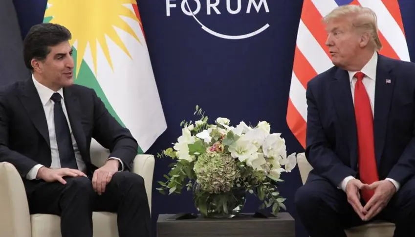 Trump nameyek ji Nêçîrvan Barzanî re sand û serkeftin xwest
