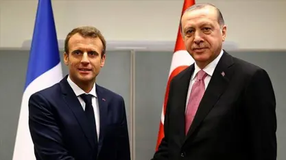 Erdoğan, Macron'la görüştü!