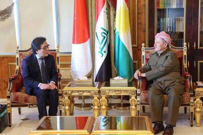 سەرۆك بارزانی پێشوازی لە باڵیۆزی ژاپۆن لە عێراق کرد