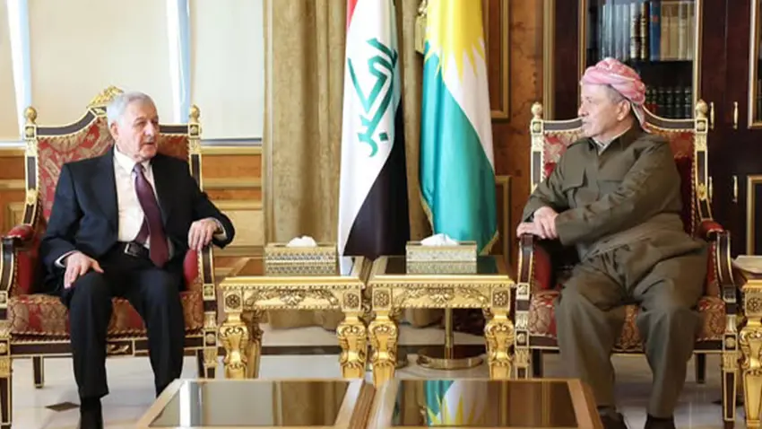 Serok Barzanî bi Serokomarê Iraqê re civiya
