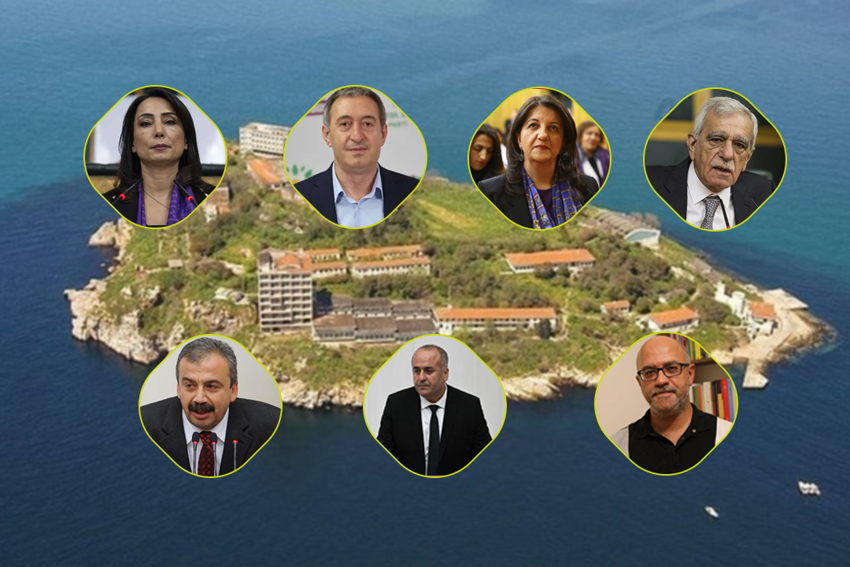 7 kisilik DEM heyeti, Öcalan ile görüsmek üzere yola çikti