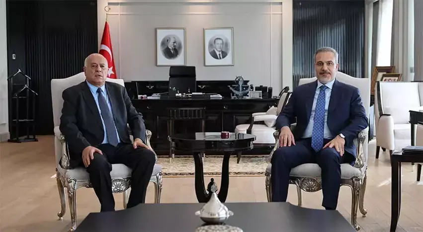 Hakan Fidan sekreterê giştî yê El Fetih a Fîlîstînê Cibril Racub qebûl kir