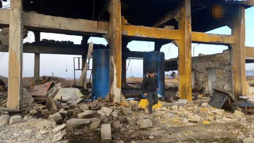 Di êrîsa balafirên Tirkiyê de stasyona ava vexwarinê ya Kobanê ruxiya