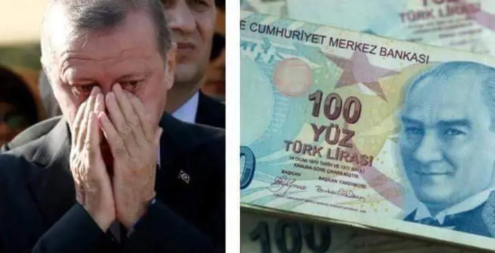 نرخی لیرەی تورکی دەگاتە نزمترین ئاستی مێژوویی خۆی