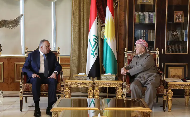 سەرۆک بارزانی پێشوازی لە سەرۆک وەزیرانی پێشووی عێراق کرد