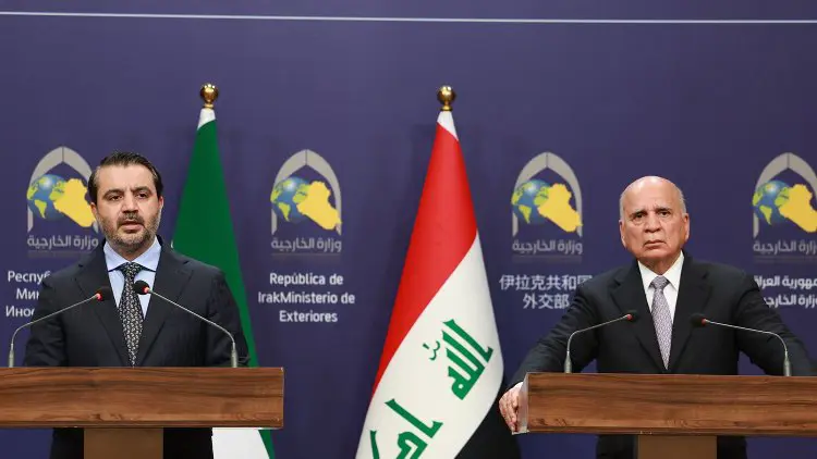 Bexda | Wezîrê Karûbarên Derve yê Iraqê li gel hevtayê xwe yê Sûriyeyê civiya