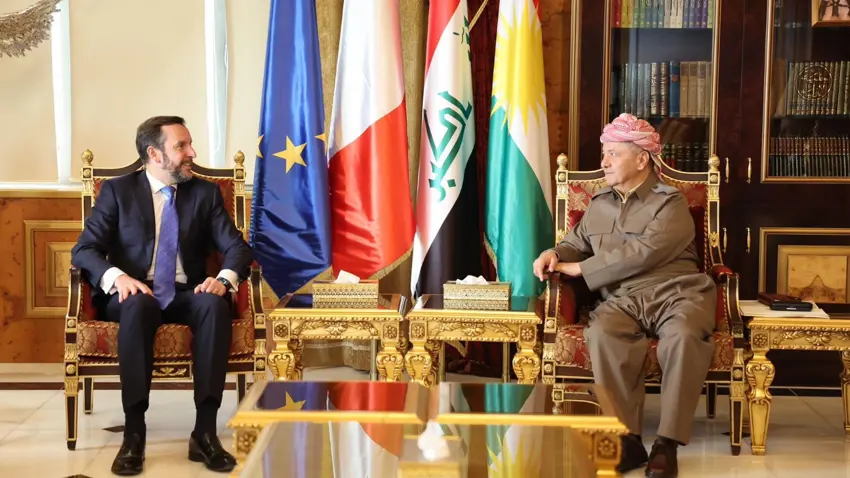 Mesud Barzani, İtalya'nın Irak Büyükelçisi Fontana'yı kabul etti