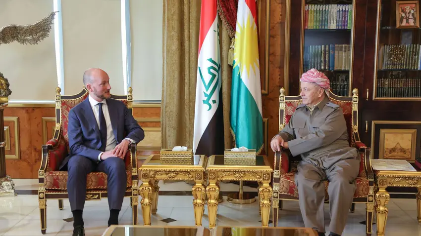 Mesud Barzani, Hollanda'nin Erbil Baskonsolosu ile görüstü
