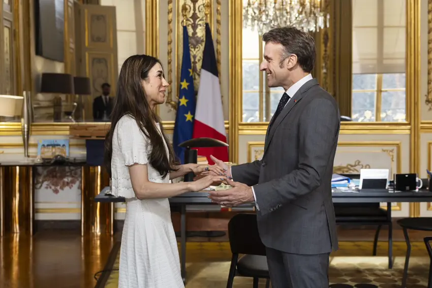 Macron li Qesra Élyséeê Pêswaziya Nadia Muradê kir