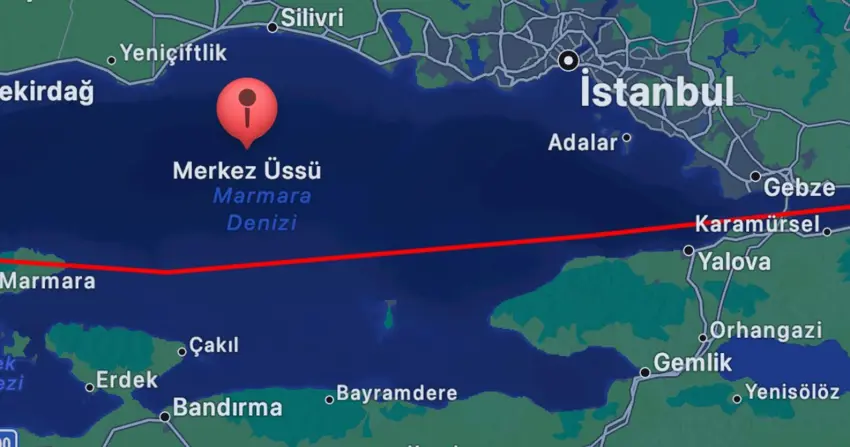 İstanbul'da korkutan deprem! Şiddeti 6.2!