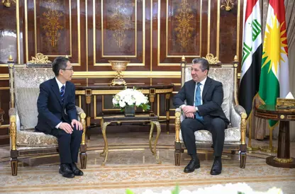 Mesrûr Barzanî pêşwaziya konsulê nû Japonyayê li Kurdistanê Kir