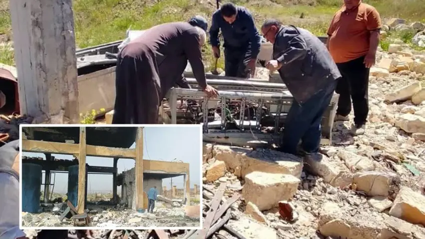 Li Kobanê stasyona avê ya hatibû bombekirin, dema tamîrkirinê dîsa rastî êrîşê hat