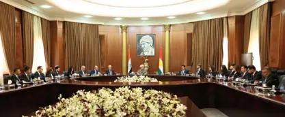 سەرۆک بارزانی لەگەڵ سکرتێر و ئەندامانی مەکتەبی سکرتارییەتی یەکیتی قوتابیان و لاوانی دیموکراتی کوردستان کۆبووەوە