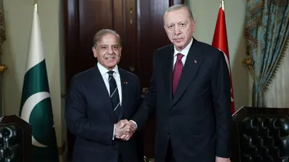 Erdoğan, bi serokwezîrê Pakstanê Şahbaz Şerîf re hevdîtin kir