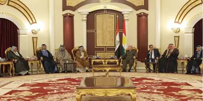 Serok Mesud Barzanî pêşwaziya hinek serokên eşîrên Ereb kir