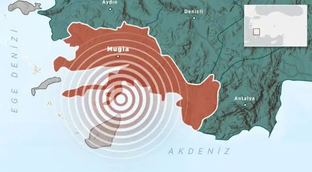Muğla açıklarında 5,8 şiddetinde deprem!