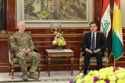 Nêçîrvan Barzanî li gel fermandarê Koalîsyonê civiya