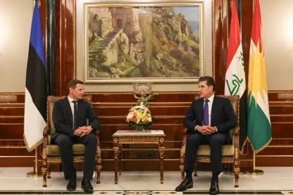 Nêçîrvan Barzanî pêşwaziya Wezîrê Berevaniyê yê Estonyayê kir