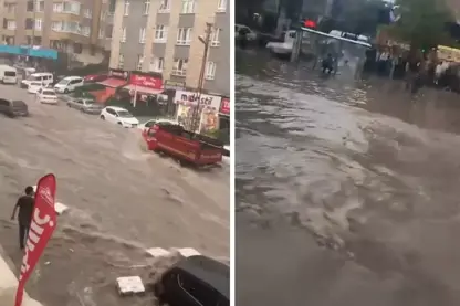 Baranê bajarê Ankara kir gola avê