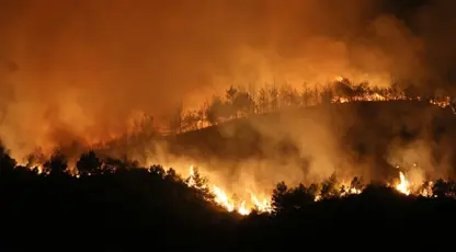 Hatay’da orman yangını kent merkezine yaklaştı