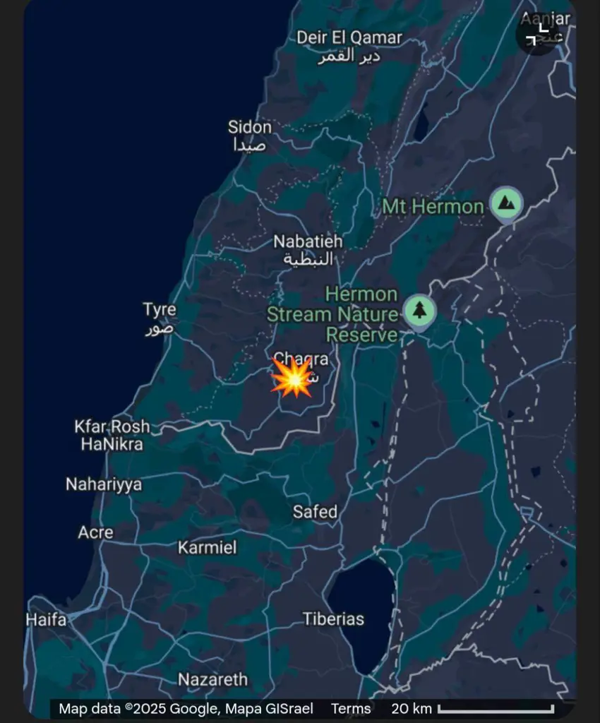 هێرشی ئامانجداری فڕۆکەیەکی بێفڕۆکەوانی ئیسرائیل بۆ سەر ئۆتۆمبێلێک لە شەقرە