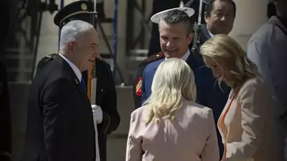 Netanyahu Pentagon'da! İlk görüntüler geldi!