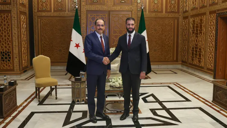 İbrahim Kalın, Ahmed Şaraa ile bir araya geldi.