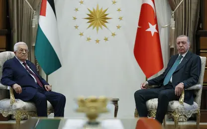 Erdoğan, Filistin Devlet Başkan ile görüştü