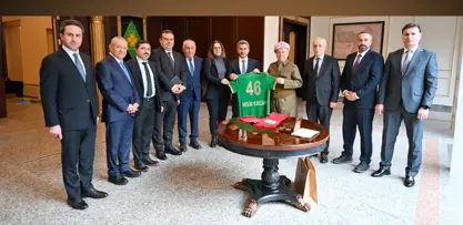 Serok Mesûd Barzanî heyeta Amedsporê qebûl kir