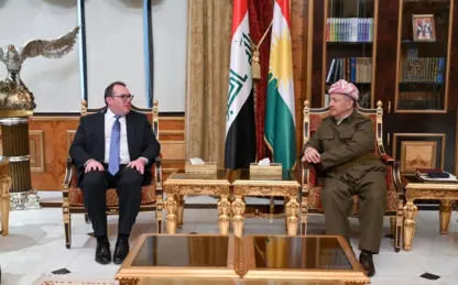 سەرۆک بارزانی پێشوازی لە شاندێکی باڵیۆزخانەی ئەمریکا کرد