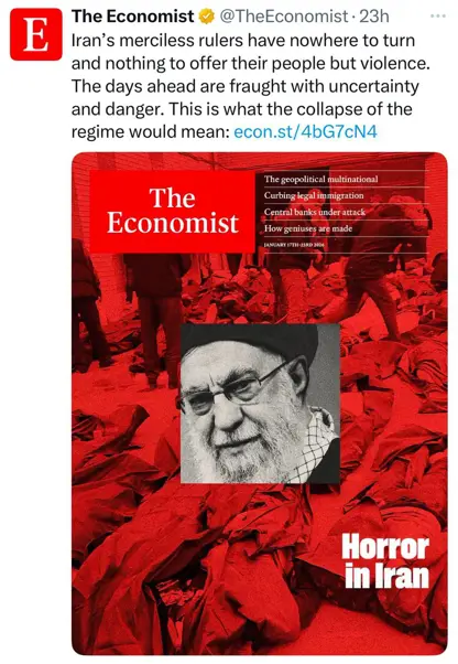 ئیکۆنۆمیست : ڕژێمی ئێران لە لێواری تەقینەوەدایە !