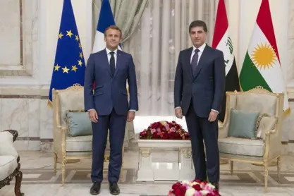 نێچیرڤان بارزانى و سه‌رۆك ماكرۆن دۆخى ناوچه‌كه‌ تاوتوێ ده‌كه‌ن