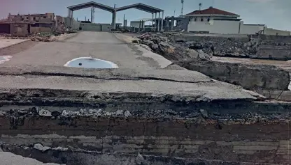 Pira deriyê sînorê navbera Sûriye û Lubnanê de hilweşiya