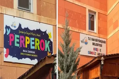 Van Kayyumu Kürtçe ‘Perperok Kreşi’ tabelası yine indirdir