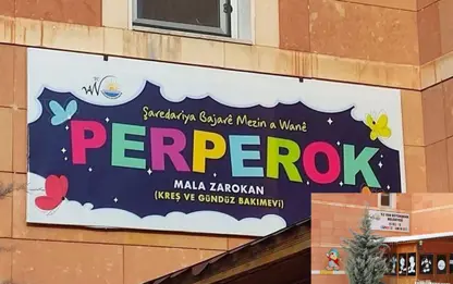 Van’da Kürtçe adı değiştirilen 'Perperok' kreşi için protesto!