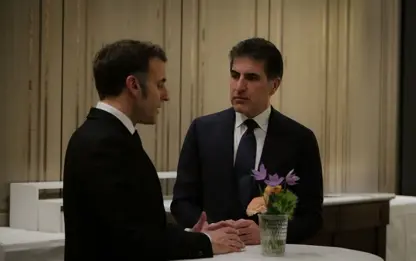 Neçirvan Barzani ve Macron: Kürtlerin hakları Suriye Anayasası'nda korunmalı