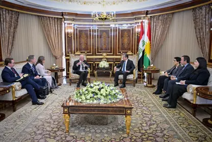 Mesrûr Barzanî û Şandeya Parlamentoya Brîtanyayê rewşa azadiya olî nirxand