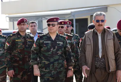 سەرۆکی ئەرکان سەردانی میحوەری پێنجی پێشمەرگەی لە پردێ کرد