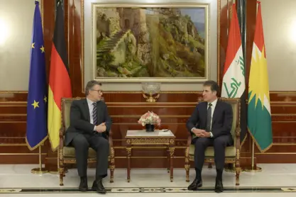 نێچیرڤان بارزانى و وه‌زیرى ده‌وڵه‌تى ئاڵمانیا بۆ كاروبارى ده‌ره‌وه کۆبوونه‌وه‌