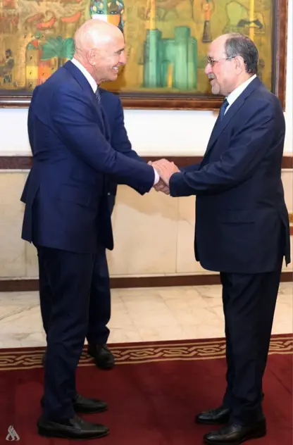 بەغداد : نووری مالكی سەرۆكی هاوپەیمانی دەوڵەتی یاساو تۆم باراك نوێنەری دۆناڵد ترامپ سەرۆكی ئەمریكا كۆبوونەوە