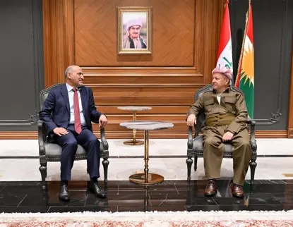 سەرۆک بارزانی پێشوازی لە سەرۆکی (تەیاری غەد)ی سووریا کرد