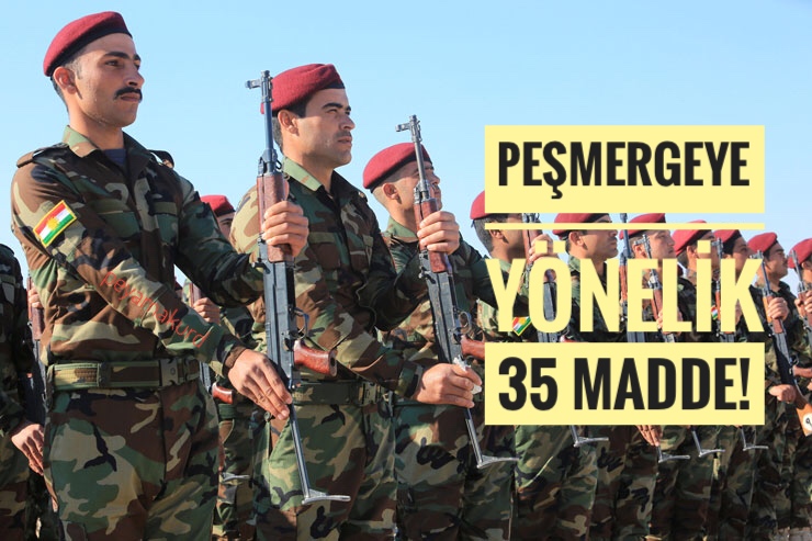 Koalisyon’dan Pesmerge için ‘35 madde’