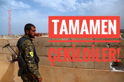 Reuters duyurdu: YPG tamamen çekildi...