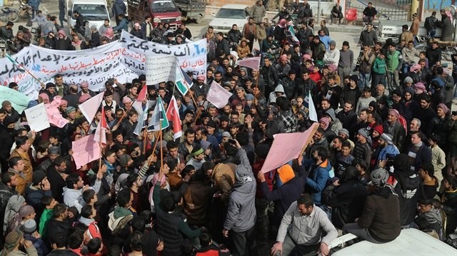 El Bab’ta Türkiye aleyhine protesto gösterileri