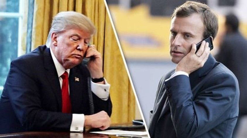 Macron û Trump der barê êrîsa kîmyayî ya li Sûriyeyê de axivîn
