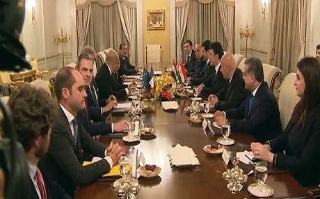 Basbakan Barzani ve Le Drian bir araya geldi