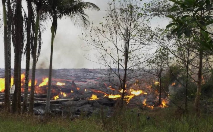Li Hawaiiyê agir bi sedan xaniyî ket