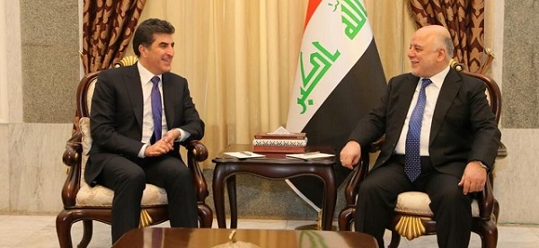 Nêçîrvan Barzanî û Heyder Ebadî li hev civiyan